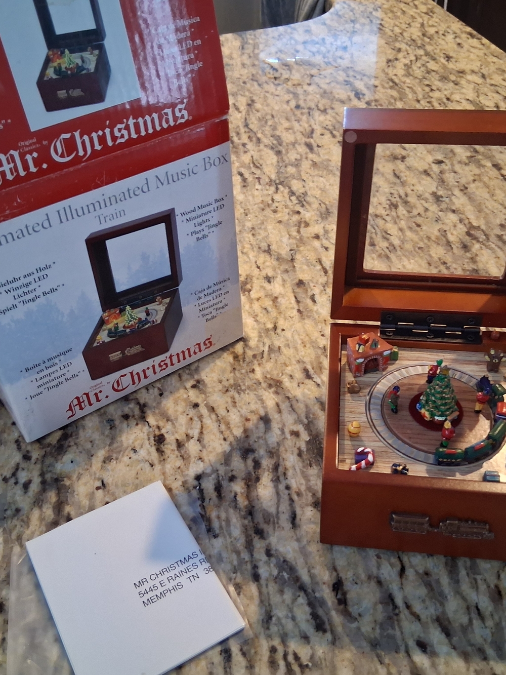 Mr. Christmas Animated Illuminated Music Box Train Jingle Bells!